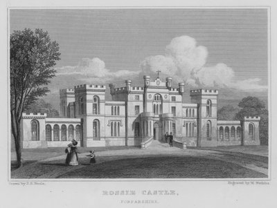 Rossie Castle, Forfarshire (Gravur) von Thomas Hosmer Shepherd