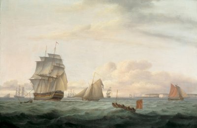 Schiffe vor dem Hafen von Ramsgate von Thomas Luny