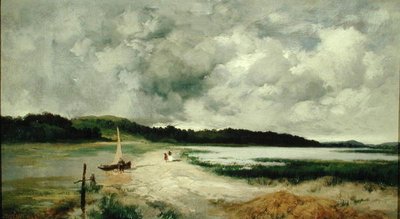 Ein vorbeiziehender Schauer auf Long Island von Thomas Moran