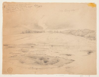 Lower Fire Hole, Geyser Basin, Yellowstone von Thomas Moran