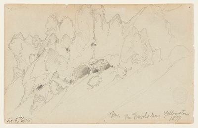 Die Teufelshöhle, Yellowstone von Thomas Moran