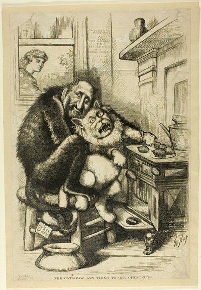 Die Katzenpfote, Alles um Kastanien zu bekommen von Thomas Nast