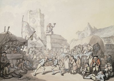 Ein Cornish-Wrestling-Match von Thomas Rowlandson