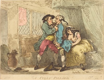 Ein ausgeraubter Trottel von Thomas Rowlandson