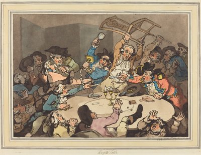 Ein Tumult am Hazard-Tisch von Thomas Rowlandson