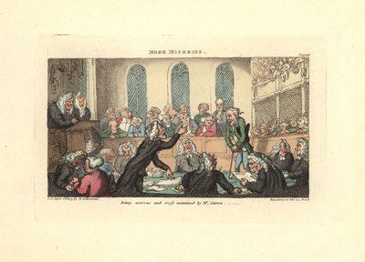 Nervös und von Mr. Garrow verhört von Thomas Rowlandson
