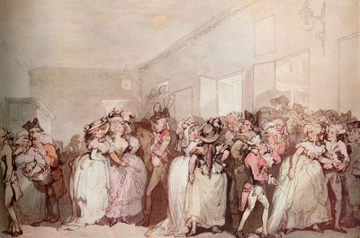 Box Lobby Loungers von 1785 von Thomas Rowlandson