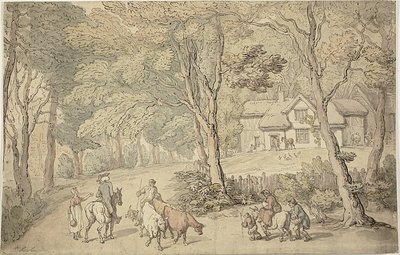 Doktor Syntax auf der Straße von Thomas Rowlandson