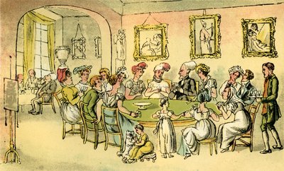 Dr. Syntax bei einer Kartenparty von Thomas Rowlandson