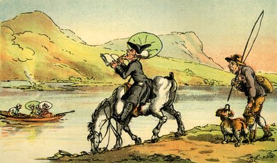 Dr. Syntax skizziert den See von Thomas Rowlandson