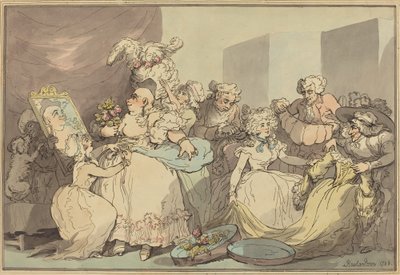 Ankleiden für einen Geburtstag, 1788 von Thomas Rowlandson