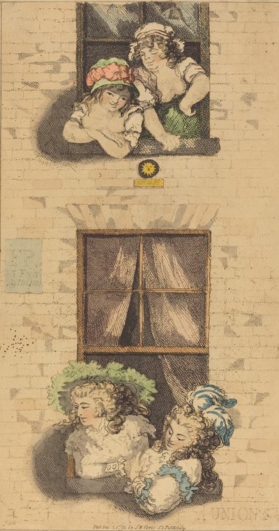 Erstes und zweites Stockwerk, veröffentlicht 1791 von Thomas Rowlandson