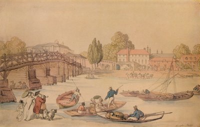Hampton Bridge, 1800 von Thomas Rowlandson