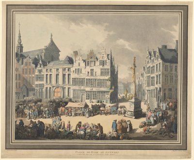 Place de Meir in Antwerpen von Thomas Rowlandson