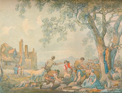 Schafschur, ca. 1776-1827, 1906 von Thomas Rowlandson