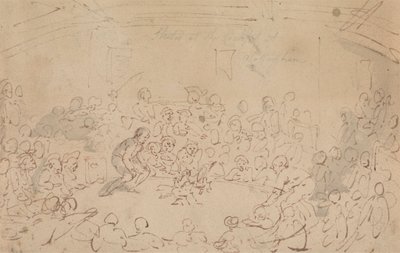 Skizziert im Cockpit, Nottingham von Thomas Rowlandson