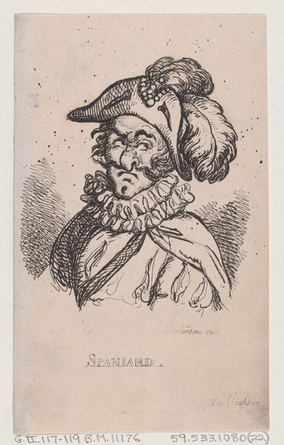 Spanier, April 1808 von Thomas Rowlandson
