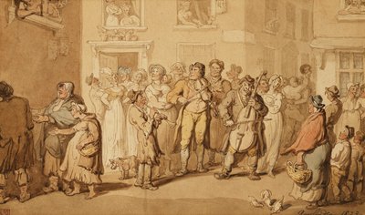 Straßenmusiker, 1823 von Thomas Rowlandson