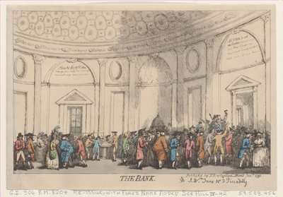 Die Bank, Januar 1792 von Thomas Rowlandson