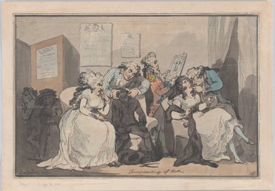 Zahntransplantation, 1787 von Thomas Rowlandson