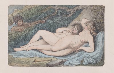 Waldnymphen Die Entdeckung, 1799 von Thomas Rowlandson