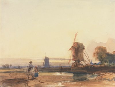 Landschaft mit Windmühlen von Thomas Shotter Boys