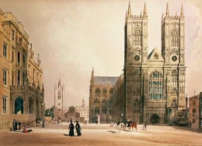 Westminster Abbey und Krankenhaus, 1842 von Thomas Shotter Boys