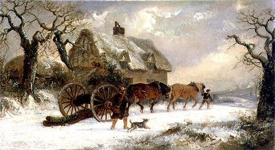 Holztransport - Winter von Thomas Smythe
