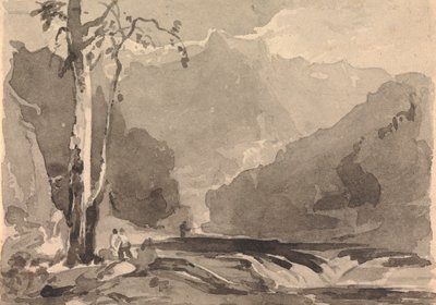 Fischer an einem Gebirgsbach von Thomas Sully