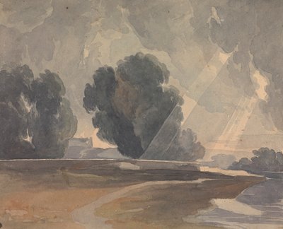 Landschaft mit Bäumen und See von Thomas Sully