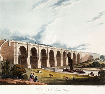 Viadukt über das Sankey-Tal, 1831 von Thomas Talbot Bury