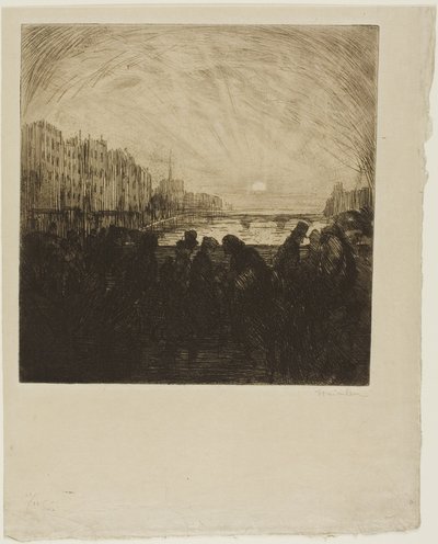 Wirkung des Sonnenuntergangs von Théophile Alexandre Pierre Steinlen