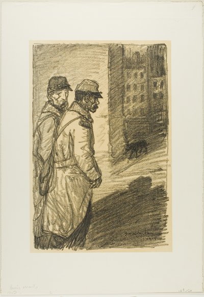 Streunende Hunde von Théophile Alexandre Pierre Steinlen