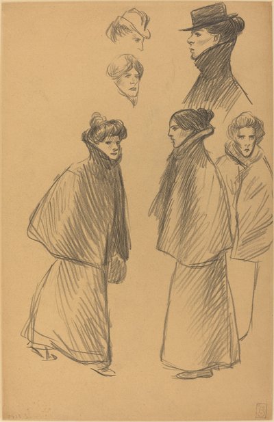 Figurenstudien [recto] von Théophile Alexandre Steinlen