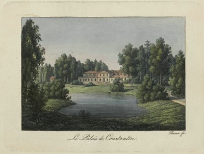 Ansicht des Konstantinpalastes in Pawlowsk von Thurner