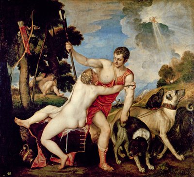 Venus und Adonis von Tiziano Vecelli