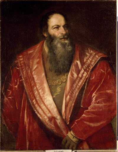 Porträt von Pietro Aretino von Tiziano Vecelli