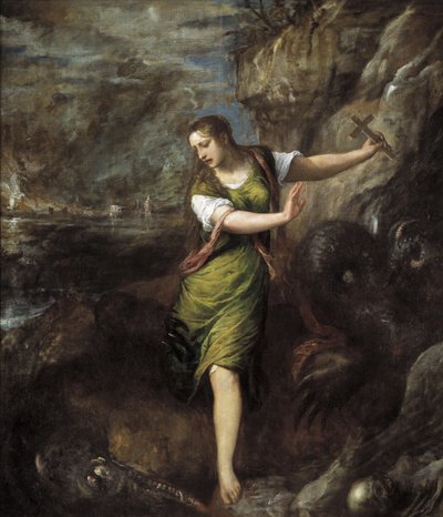 Heilige Margarete, um 1565 von Tiziano Vecelli