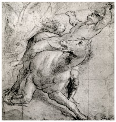 Reiter fällt, um 1565 von Tiziano Vecelli