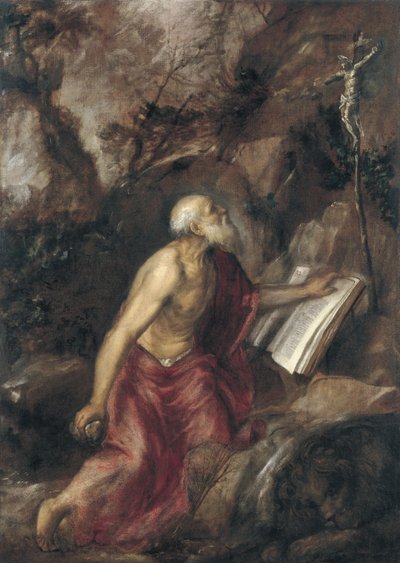 Der reuige Heilige Hieronymus von Tiziano Vecelli