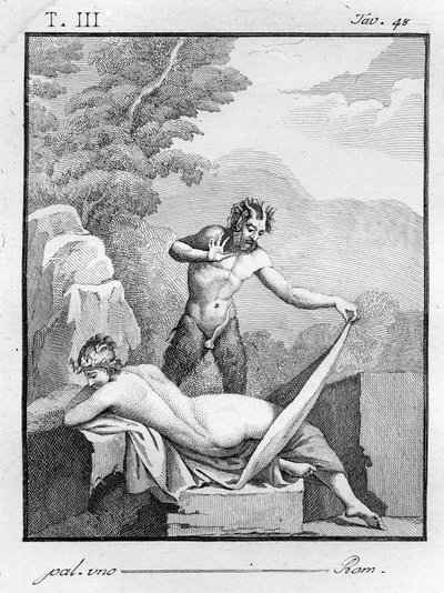 Satyr entkleidet eine Nymphe, 1804 von Tommaso Piroli