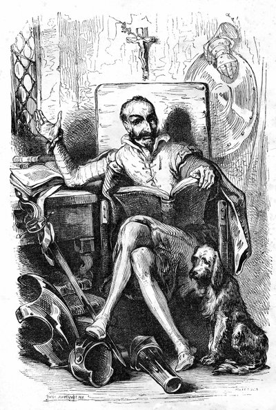 Cervantes als Don Quijote von Tony Johannot