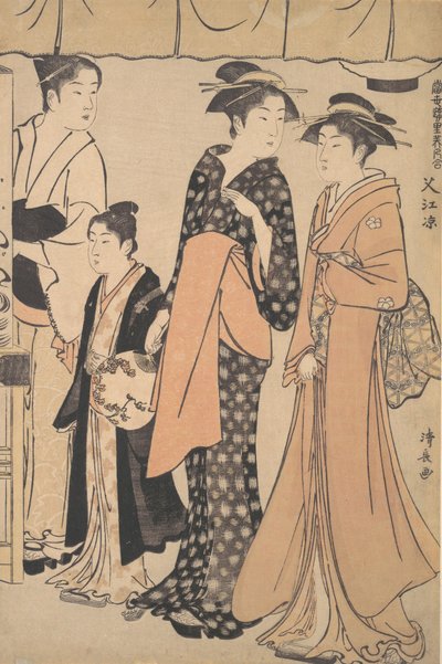 Abkühlung in Nakazu von Torii Kiyonaga