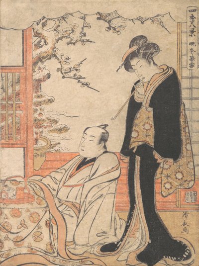 Abendschnee in Banto, ca. 1779 von Torii Kiyonaga