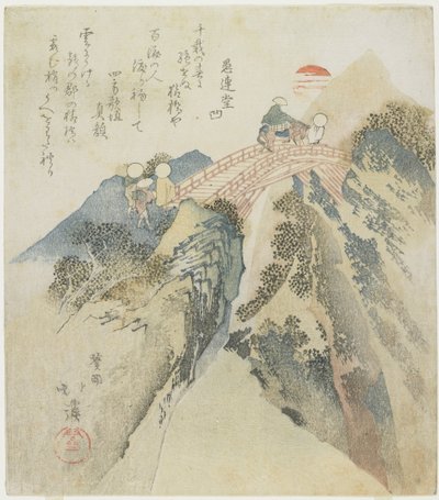 Ansicht der Affenbrücke, 1824 von Toyota Hokkei