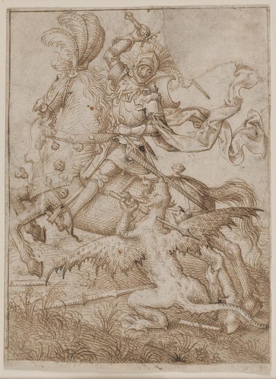 Der heilige Georg tötet den Drachen von Ubekendt
