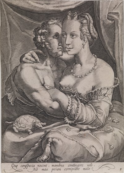 Berührung von Ubekendt efter Jan Saenredam efter Hendrick Goltzius