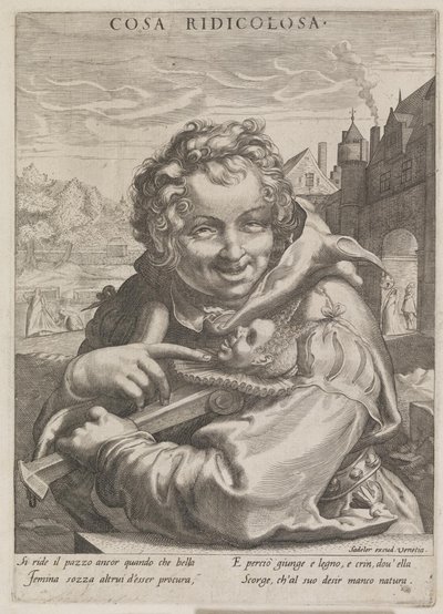 Narr mit einer Narrenmütze von Ubekendt nederlandsk 1500 tallet