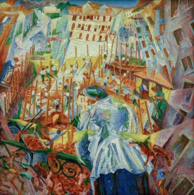 Die Straße tritt ins Haus ein von Umberto Boccioni