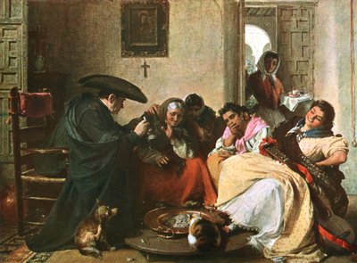 Ein Plausch um den Brasero, 1866, ca. 1902 von Unbekannt